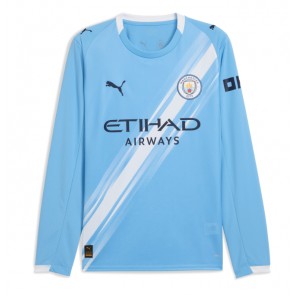 Lacne Muži Futbalové dres Manchester City 2025-26 Dlhy Rukáv - Domáci